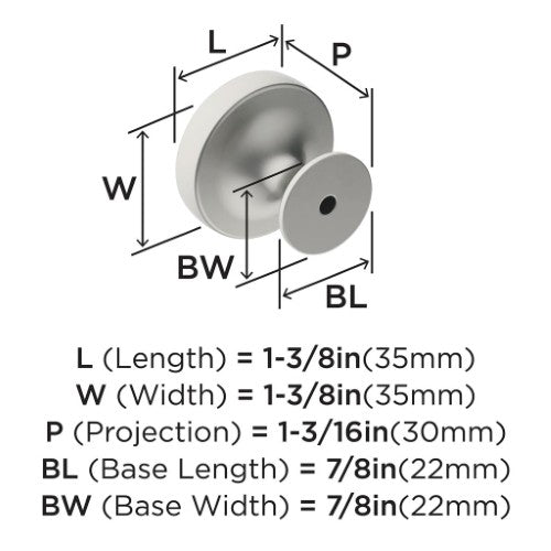 Exceed Zinc Satin Nickel Cabinet Knob 2