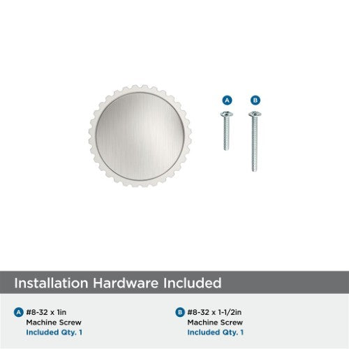 Farewind Zinc Satin Nickel Cabinet Knob 5