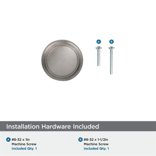 Highland Ridge Zinc Satin Nickel Cabinet Knob 11