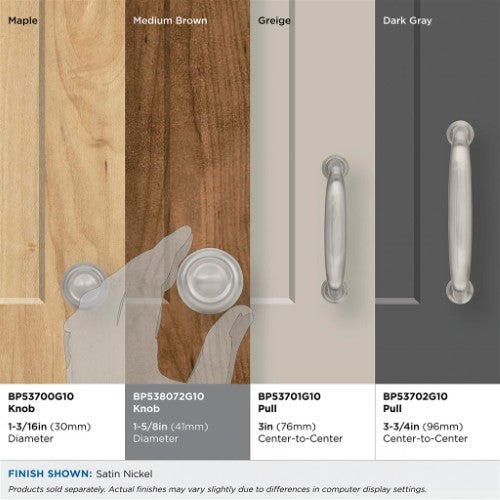Kane Zinc Satin Nickel Cabinet Knob 11