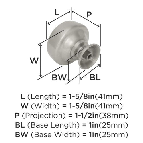 Kane Zinc Satin Nickel Cabinet Knob 4