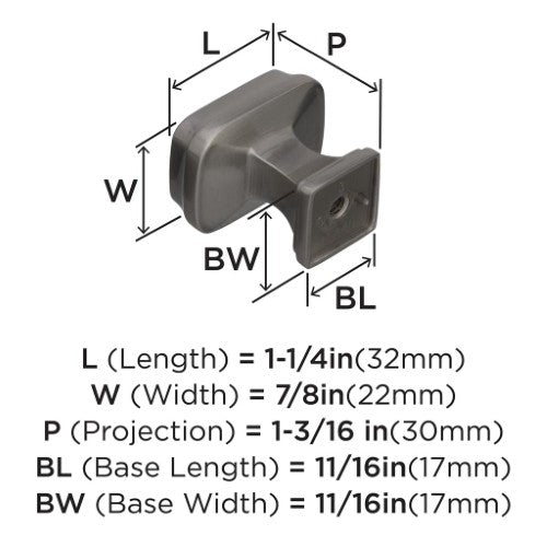 Revitalize Zinc Satin Nickel Cabinet Knob 2