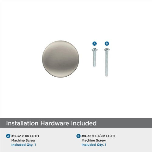 Riva Zinc Satin Nickel Cabinet Knob 5