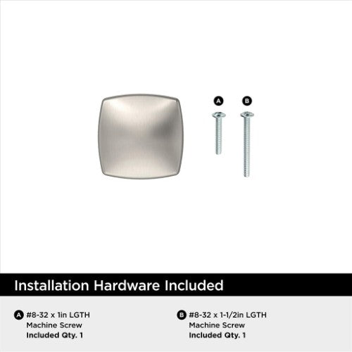 Garfield Zinc Satin Nickel Cabinet Knob 3