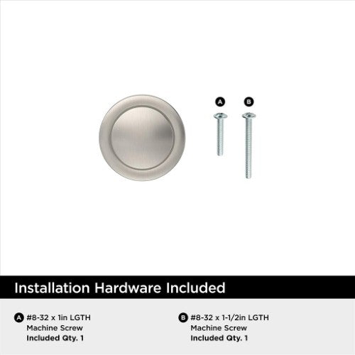 Loop Zinc Satin Nickel Cabinet Knob 3
