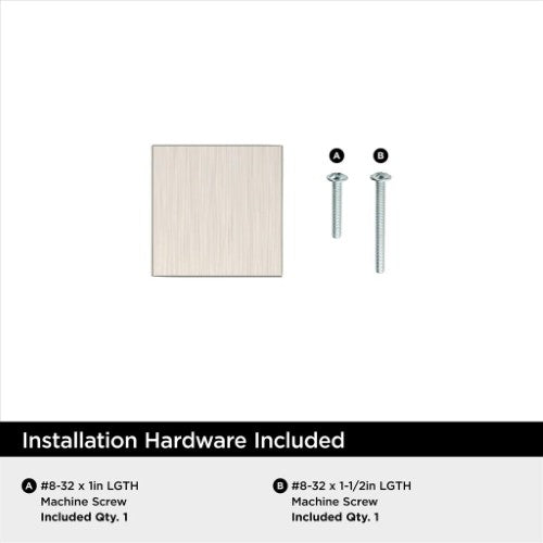 Chamfered Edge Zinc Satin Nickel Cabinet Knob 3