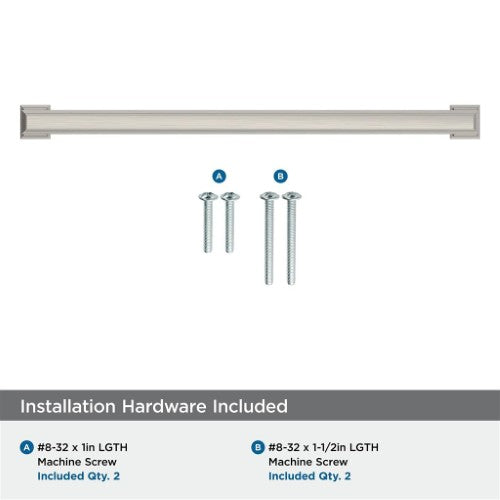Appoint Zinc Satin Nickel Cabinet Pull 16