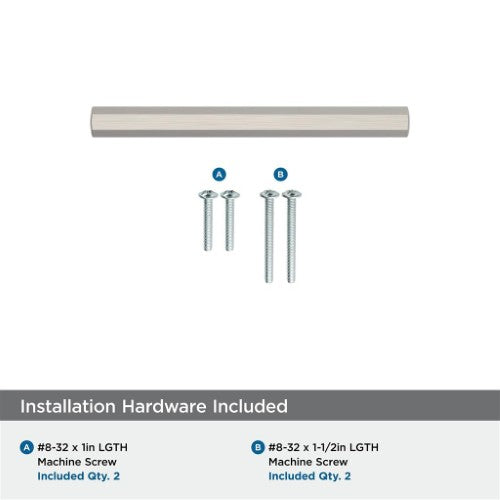 Caliber Zinc Satin Nickel Cabinet Pull 17