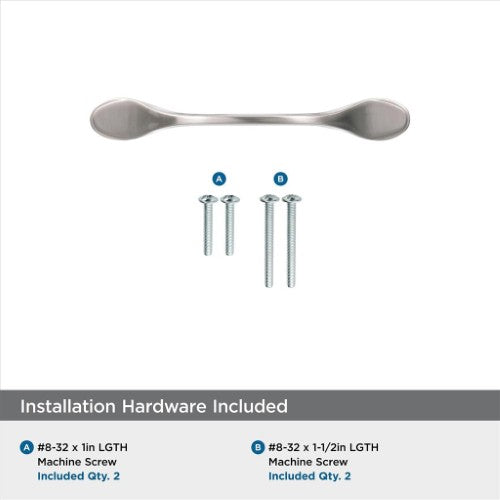 Ravino Zinc Satin Nickel Cabinet Pull 9