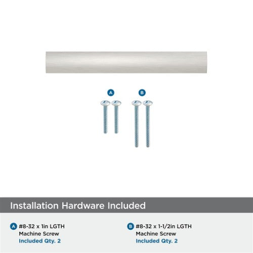Metro Zinc Satin Nickel Cabinet Pull 11