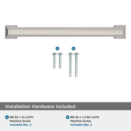 Appoint Zinc Satin Nickel Cabinet Pull 34