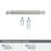 Balata Zinc Satin Nickel Cabinet Pull 21