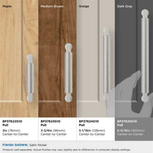 Balata Zinc Satin Nickel Cabinet Pull 39