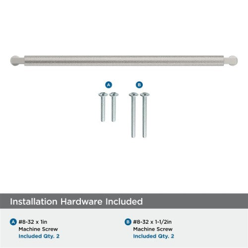 Balata Zinc Satin Nickel Cabinet Pull 18