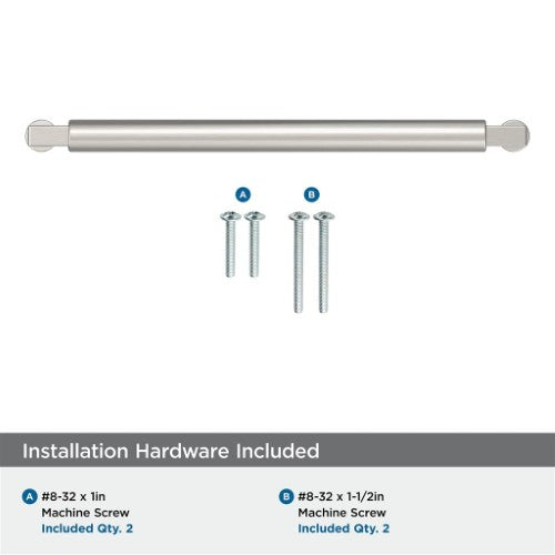 Balon Zinc Satin Nickel Cabinet Pull 24