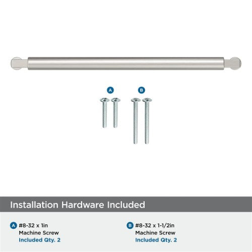 Balon Zinc Satin Nickel Cabinet Pull 17