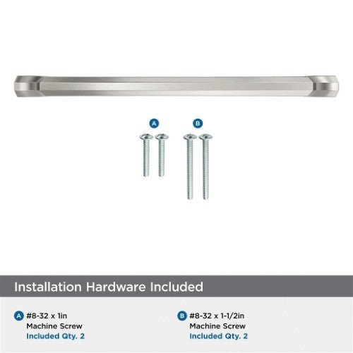 Bellamy Zinc Satin Nickel Cabinet Pull 19