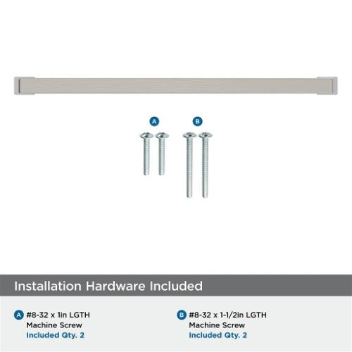 Blackrock Zinc Satin Nickel Cabinet Pull 16