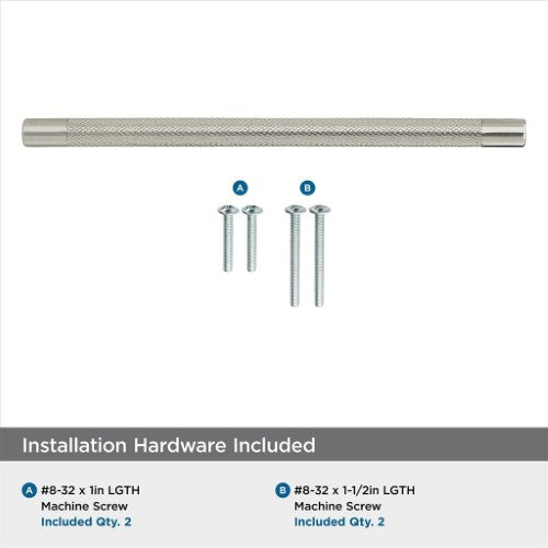 Bronx Zinc & Stainless Steel Satin Nickel Cabinet Pull 13