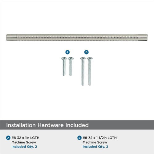 Bronx Zinc & Stainless Steel Satin Nickel Cabinet Pull 14