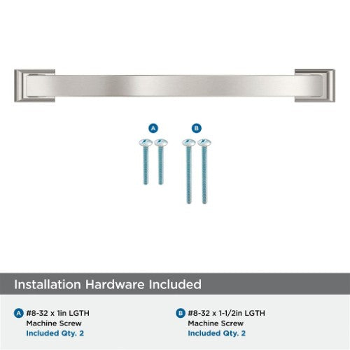 Candler Zinc Satin Nickel Cabinet Pull 24