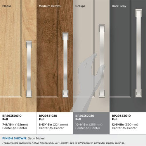 Candler Zinc Satin Nickel Cabinet Pull 27