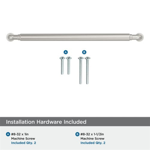 Coble Zinc Satin Nickel Cabinet Pull 22