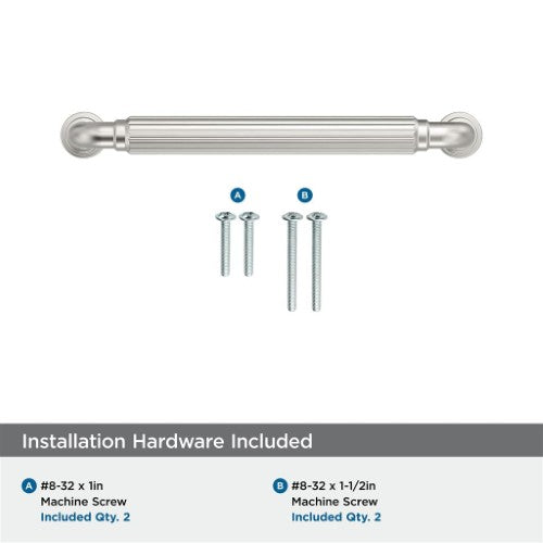 Cowrie Zinc Satin Nickel Cabinet Pull 19