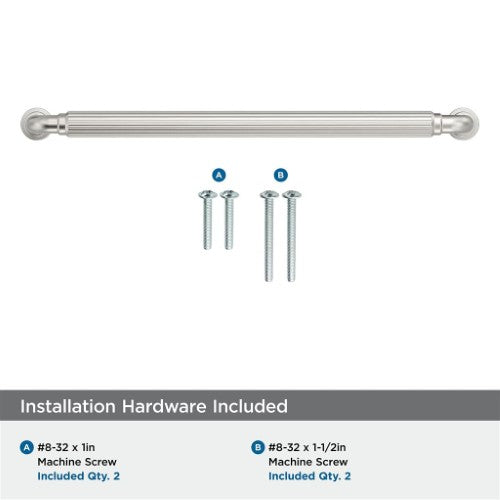 Cowrie Zinc Satin Nickel Cabinet Pull 24