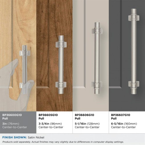 Davenport Zinc Satin Nickel Cabinet Pull 32
