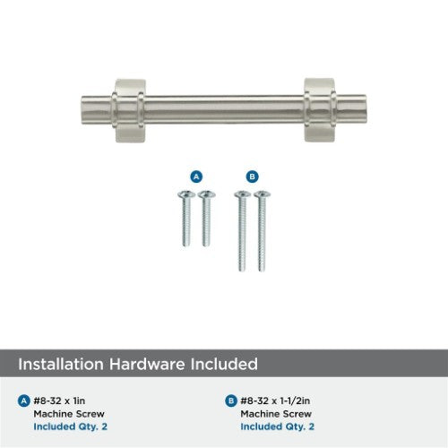 Davenport Zinc Satin Nickel Cabinet Pull 37