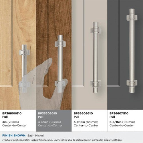 Davenport Zinc Satin Nickel Cabinet Pull 43