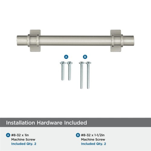 Davenport Zinc Satin Nickel Cabinet Pull 46