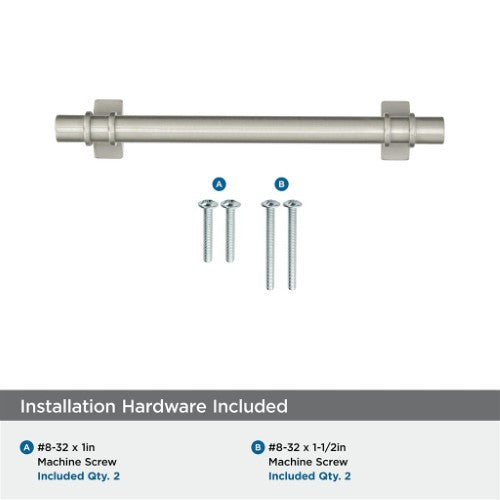 Davenport Zinc Satin Nickel Cabinet Pull 53