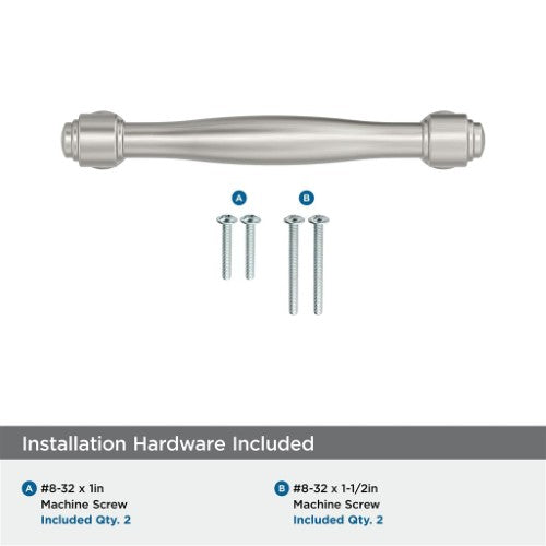 Enlivity Zinc Satin Nickel Cabinet Pull 18