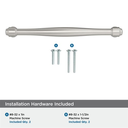Enlivity Zinc Satin Nickel Cabinet Pull 23