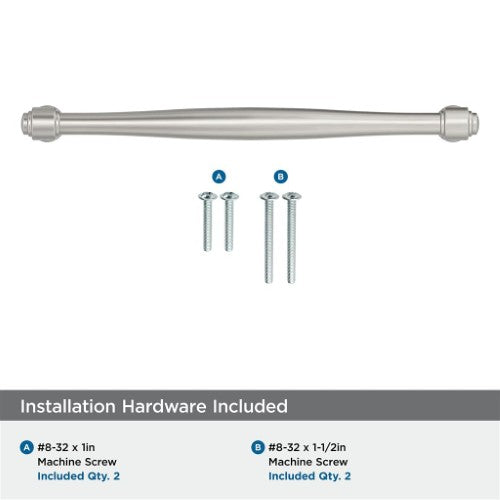 Enlivity Zinc Satin Nickel Cabinet Pull 24