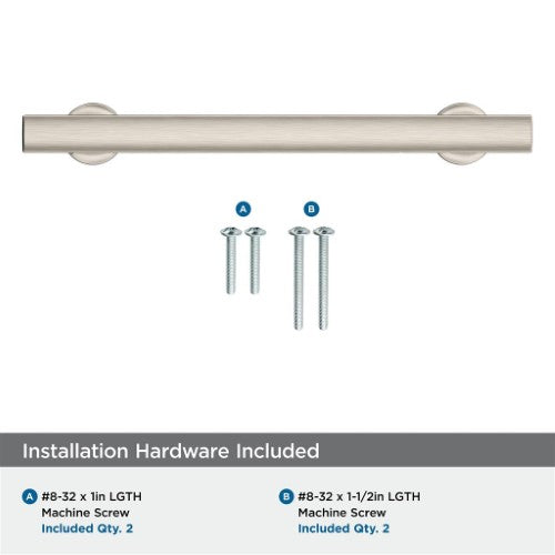 Everett Zinc Satin Nickel Cabinet Pull 17