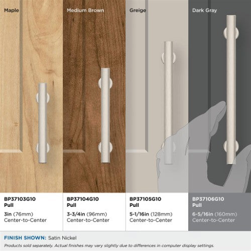 Everett Zinc Satin Nickel Cabinet Pull 33