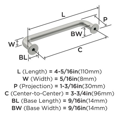 Factor Zinc Satin Nickel Cabinet Pull 10