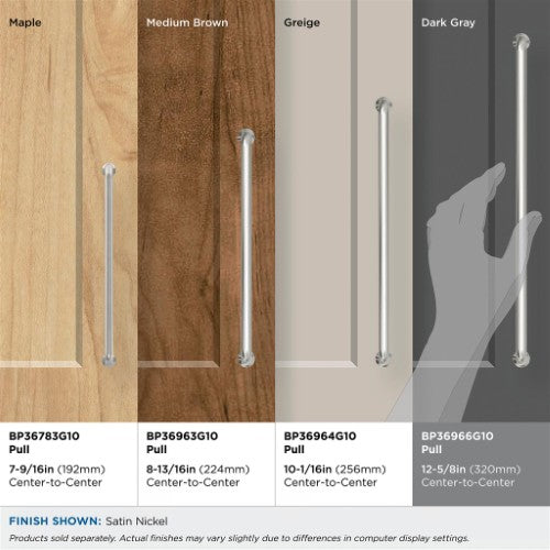Factor Zinc Satin Nickel Cabinet Pull 36