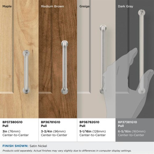 Factor Zinc Satin Nickel Cabinet Pull 33