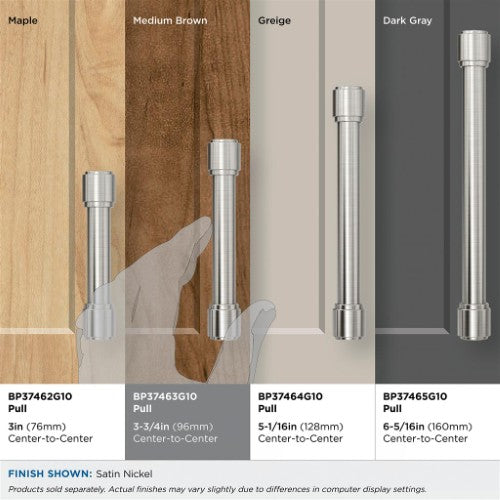 Faircrest Zinc & Steel Satin Nickel Cabinet Pull 35