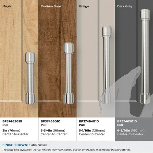 Faircrest Zinc & Steel Satin Nickel Cabinet Pull 37