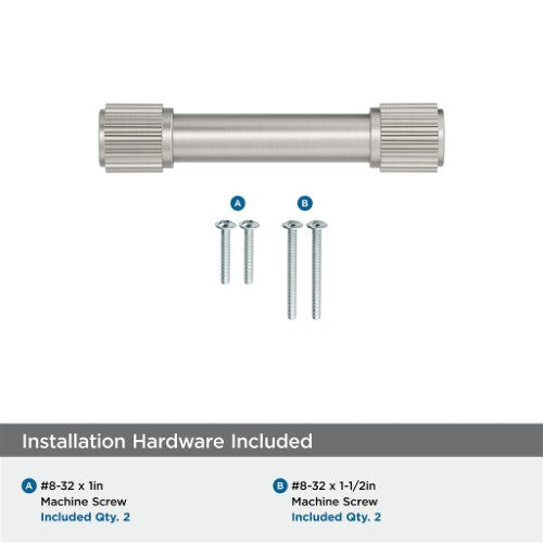 Farewind Zinc Satin Nickel Cabinet Pull 19