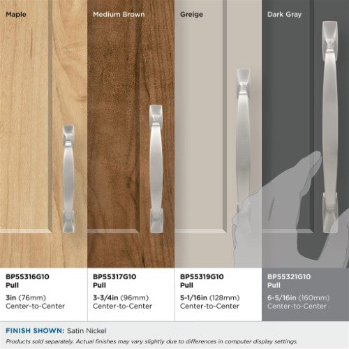 Highland Ridge Zinc Satin Nickel Cabinet Pull 37