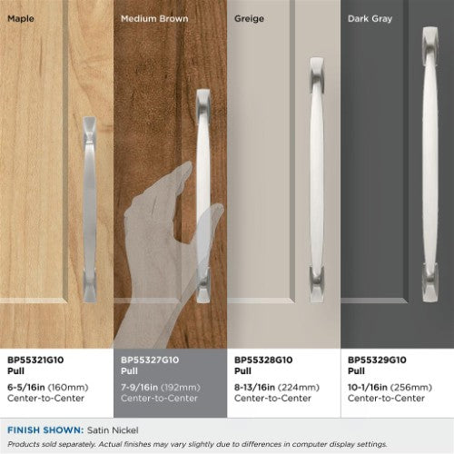 Highland Ridge Zinc Satin Nickel Cabinet Pull 27