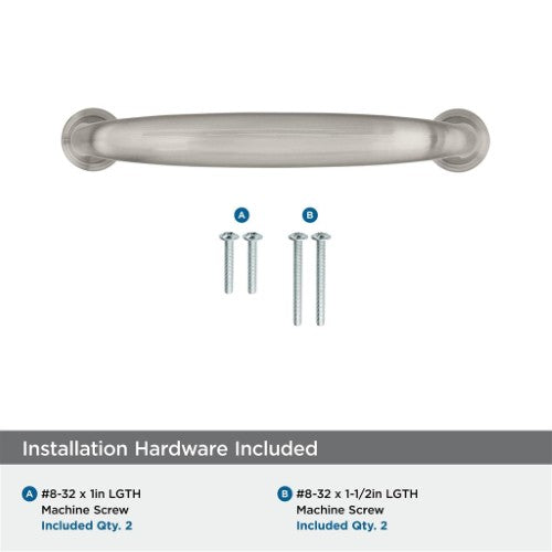 Kane Zinc Satin Nickel Cabinet Pull 23