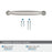 Kane Zinc Satin Nickel Cabinet Pull 18