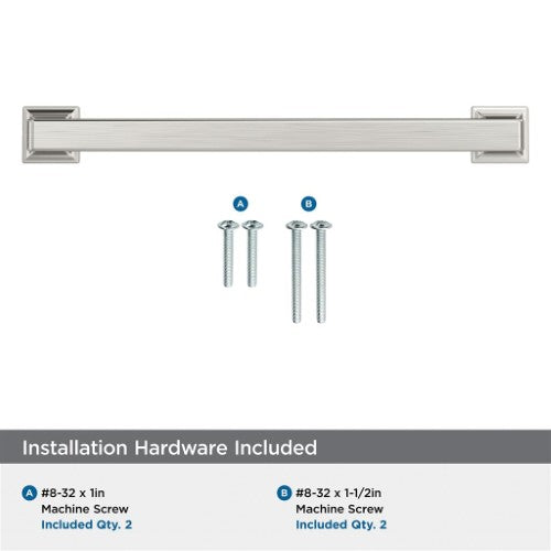 Lintel Zinc Satin Nickel Cabinet Pull 22